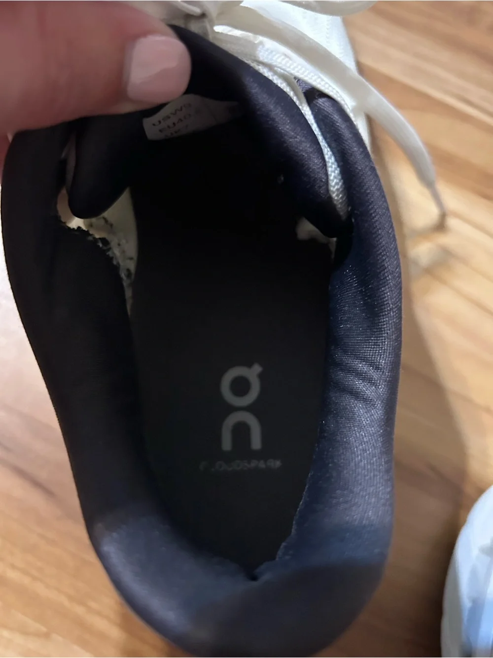 On Running Women's Cloudspark White/Navy Running Shoes